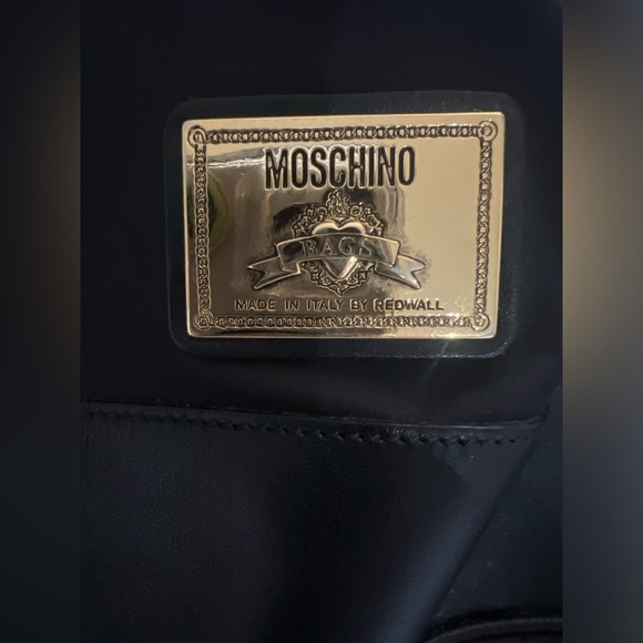 Moschino Redwall Vintage Black Nylon Bucket Shoulder Bag - Picture 14 of 16